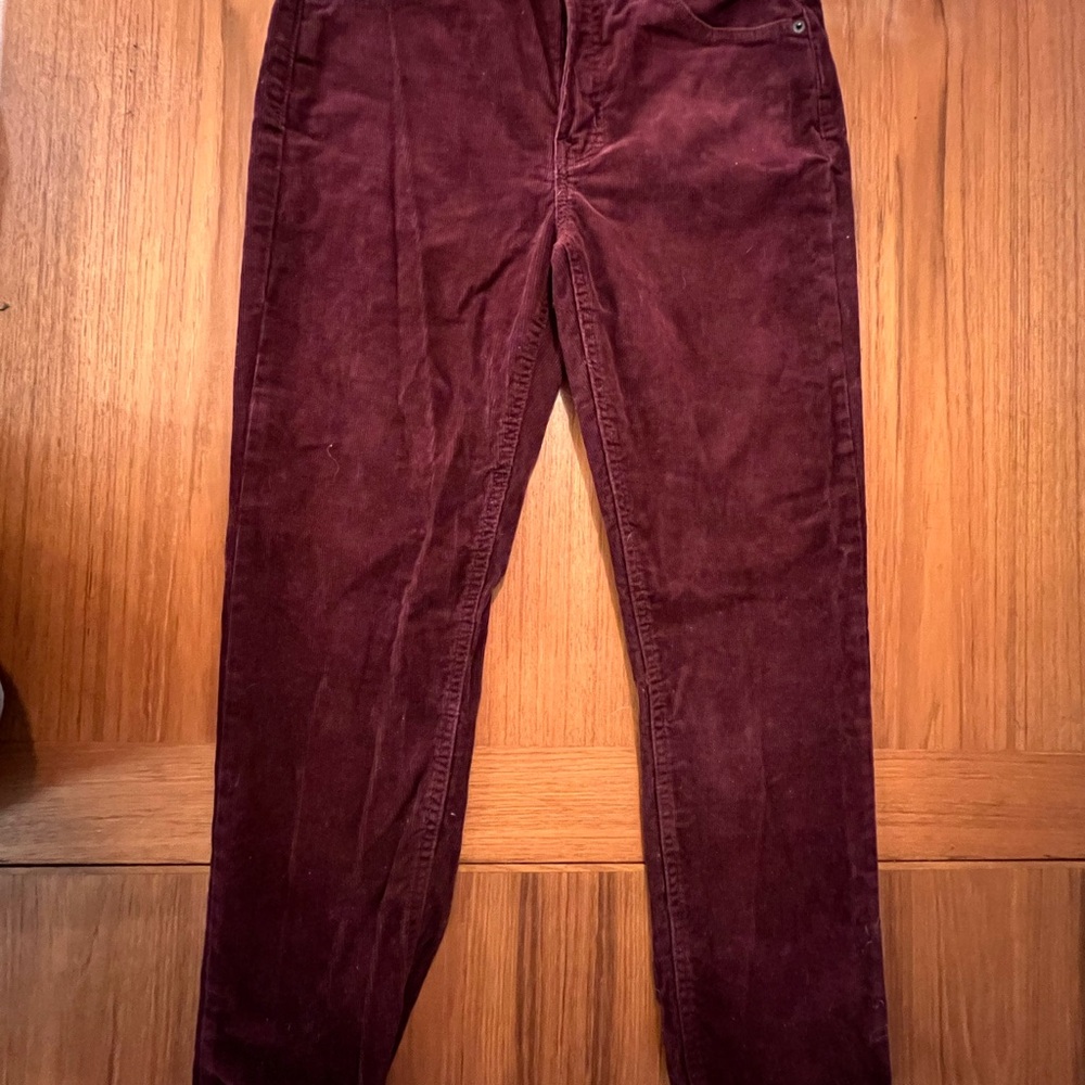 GAP Burgundy Corduroy Vintage Slim Straight Leg Jeans 6P